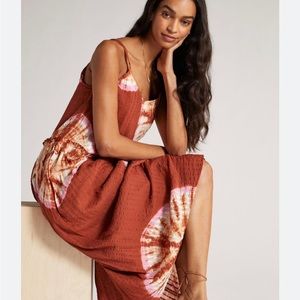 Anthropologie tie dye maxi dress